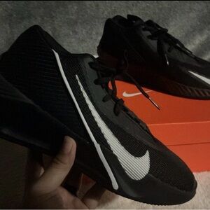 Nike Men’s Black Athletic Sneakers with White Swoosh